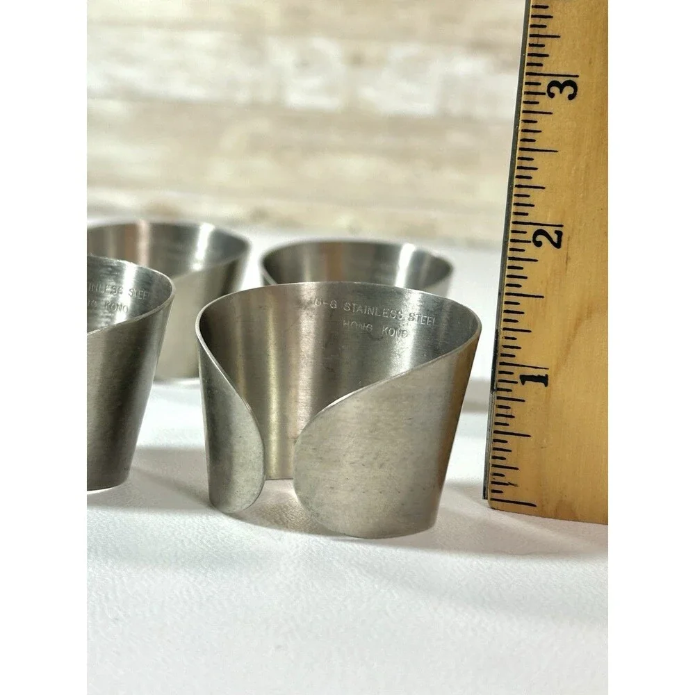 Set of 6 Stainless Steel Napkin Rings Tableware Hong Kong